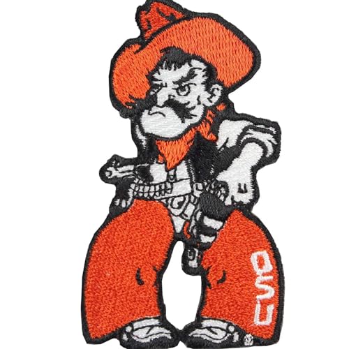Oklahoma State Logo Iron-On Embroidered Patch - 3 Inches Tall