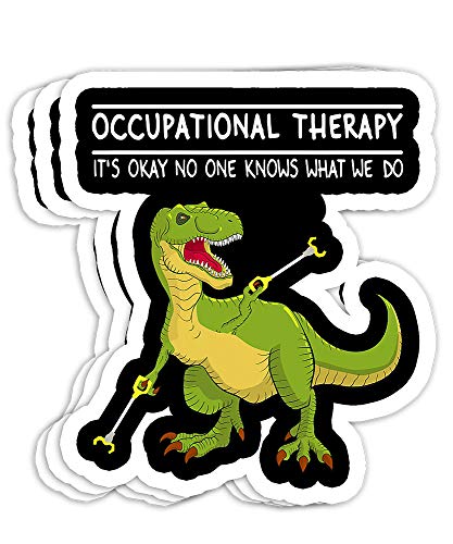 Occupational Therapy T-Rex Vinyl Stickers - 3 Pack Laptop Decals