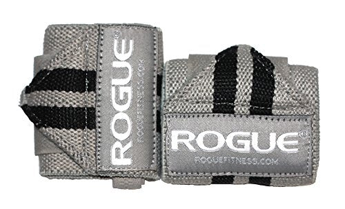 Rogue Fitness 12-Inch Wrist Wraps - Gray Support for Weightlifting