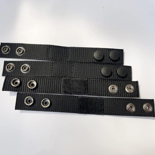 4 Pcs Nylon Duty Belt Keepers - Double Snap Tactical Belt Clips for 2-2.25"