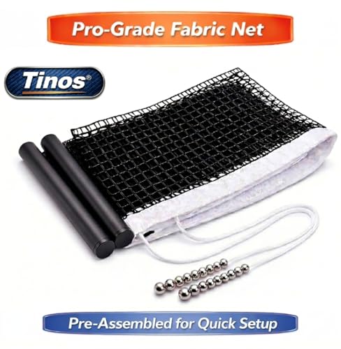 Premium Table Tennis Net and Post Set with Screw Clamp