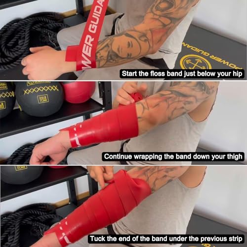 Muscle Floss Bands Power Guidance Black Medium Resistance Compression & Mobility Tool