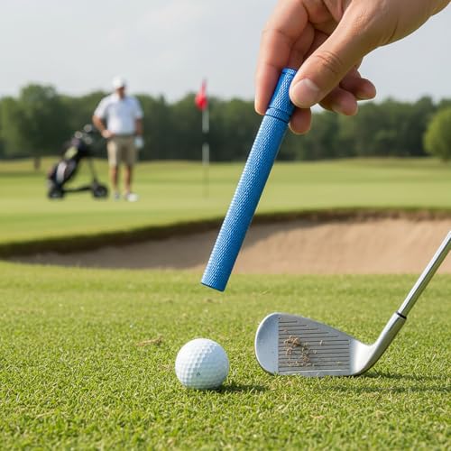 Golf Club Groove Sharpener and Iron Cleaner Tool - Blue