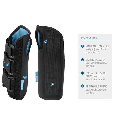 Ossur Formfit Wrist Brace for Treatment of Tendonitis, Carpel Tunnel, Post Cast Healing and Soft Tissue Injuries | Wrist Immobilization, Breathable Material, Custom Fit | 8" Version (Right, X-Small)