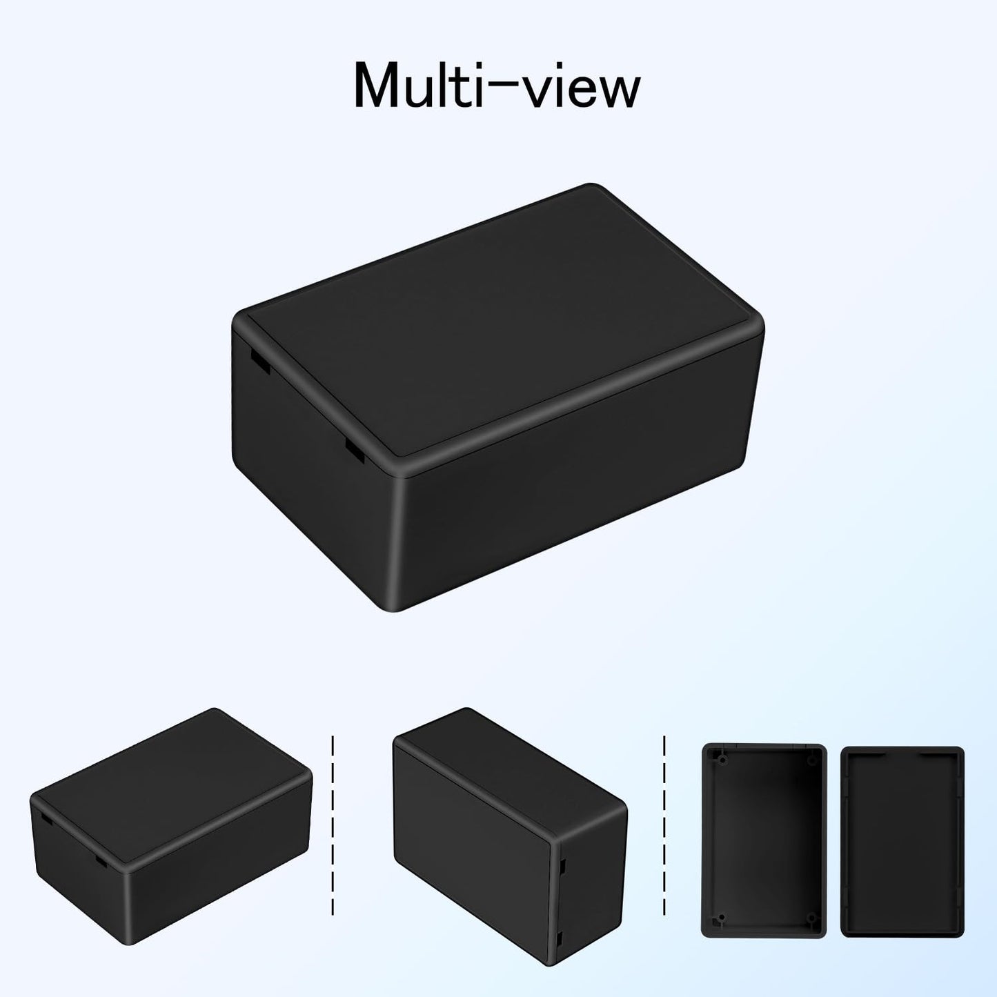 HoHaing Project Box 8 Pieces Electrical Box Small Junction Box ABS Plastic Enclosure Power Electronic Case Black 2.76" x 1.77" x 1.14"(70 x 45 x 29mm)