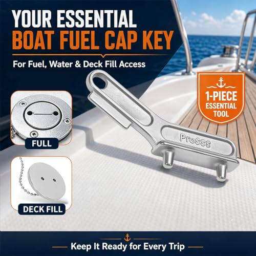 ProSSS Marine-Grade 316 Stainless Steel Boat Gas Cap Key Set - Variation 2, 2 Pack
