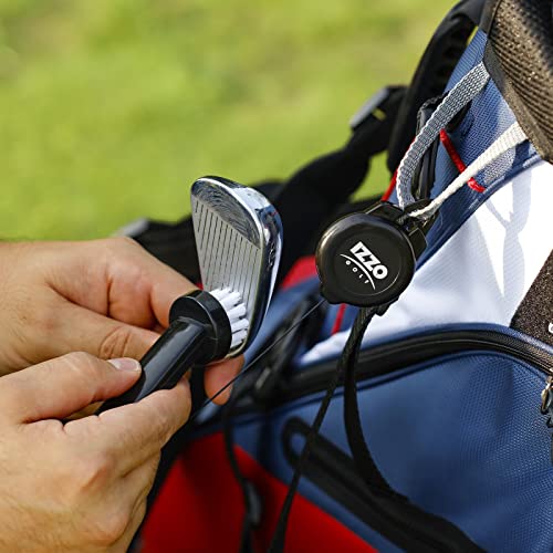 Dual Golf Club Brushes - Nylon & Brass Bristles with Carabiner
