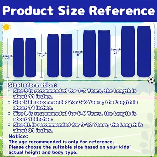 Toddler Soccer Socks for Kids - Athletic Baseball & Softball - 3-6 Years, Royal Blue