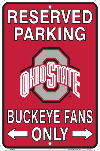 Ohio State Buckeyes Metal Parking Sign - 8 x 12 Inches