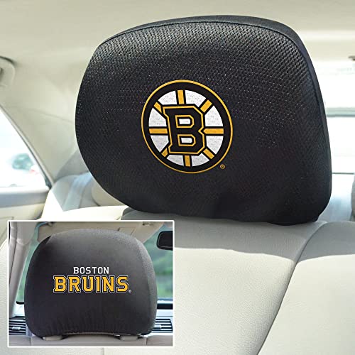 Boston Bruins Embroidered Headrest Cover Set - 2 Pieces