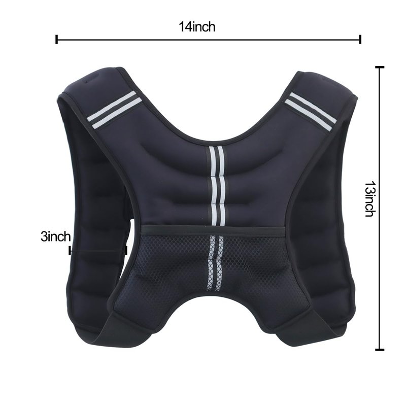 Sport Weighted Vest 6 pounds Cardio Strength Training Workout Equipment Body Weight Vest for Running Walking Men Women Youth (6, Pounds)