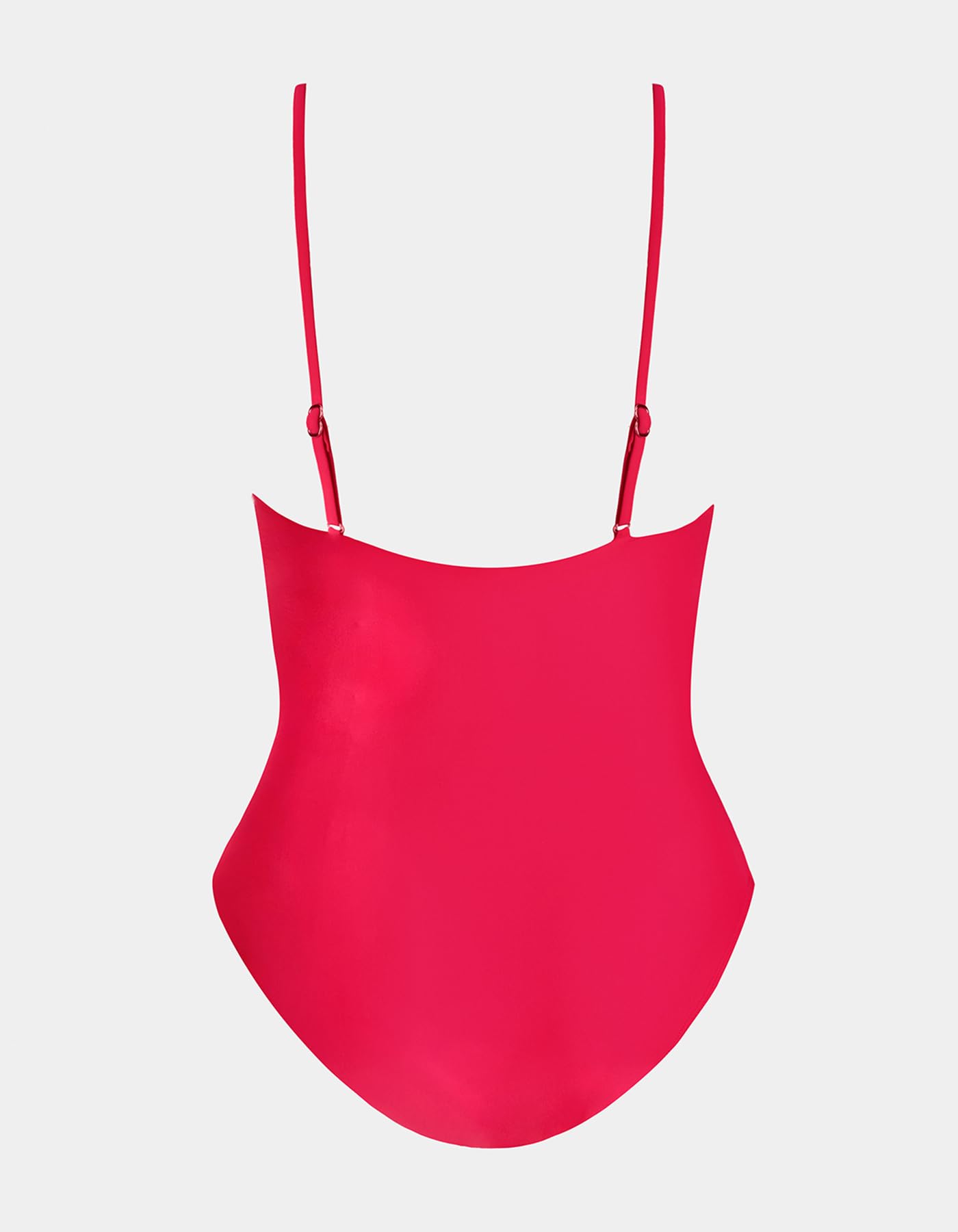 CUPSHE Women's One Piece Swimsuit Tummy Control V Neck Bathing Suits XL Rose Red