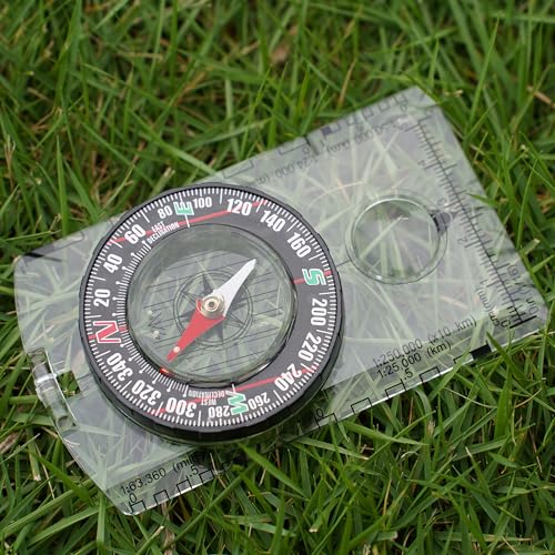 Multifunctional Waterproof Outdoor Compass with Ruler & Lanyard