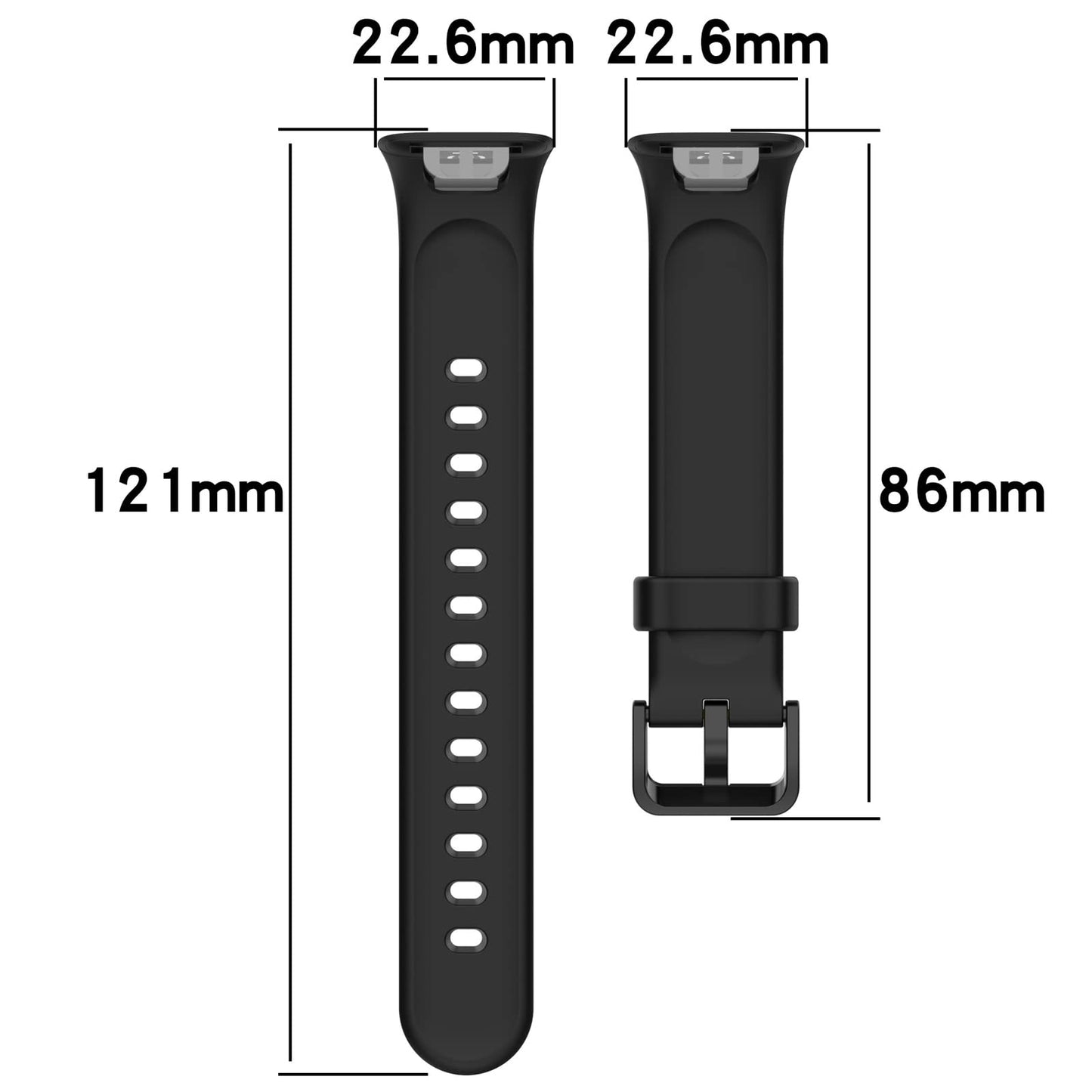 MOTONG Compatible with Xiaomi MI Band 7 Pro Replacement Band - Silicone Replacement Wrist Band Strap Compatible with Xiaomi MI Band 7 Pro(Silicone Black)
