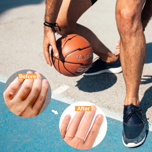 10pcs Silicone Gel Finger Cots - Small Beige Finger Protectors