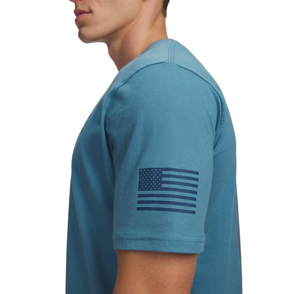 Under Armour Men's Freedom Flag Short Sleeve T Shirt, (466) Boundless Blue / / Wham Blue, 3X-Large