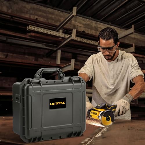 Hard Case for Dewalt Cut Off Tool - Tool Bag for Dewalt 20V MAX XR Brushless Compact Cut Off Tool, Waterproof & Shockproof Box for Cut Off DCS438 | Battery | Charger | Cutting Dust Shroud (Case Only)
