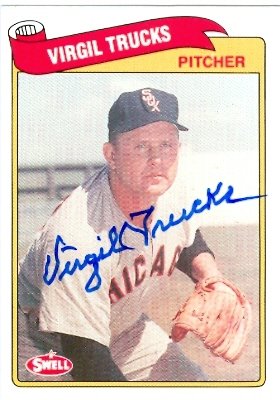 Virgil Trucks Autographed Baseball Card - Chicago White Sox 1989