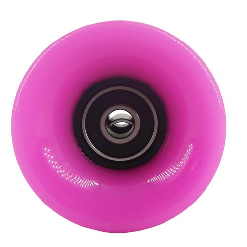 FREEDARE 58mm Skateboard Wheels 82a + ABEC-7 Bearing Steel and Spacers Cruiser Wheels (Pink,Pack of 4)