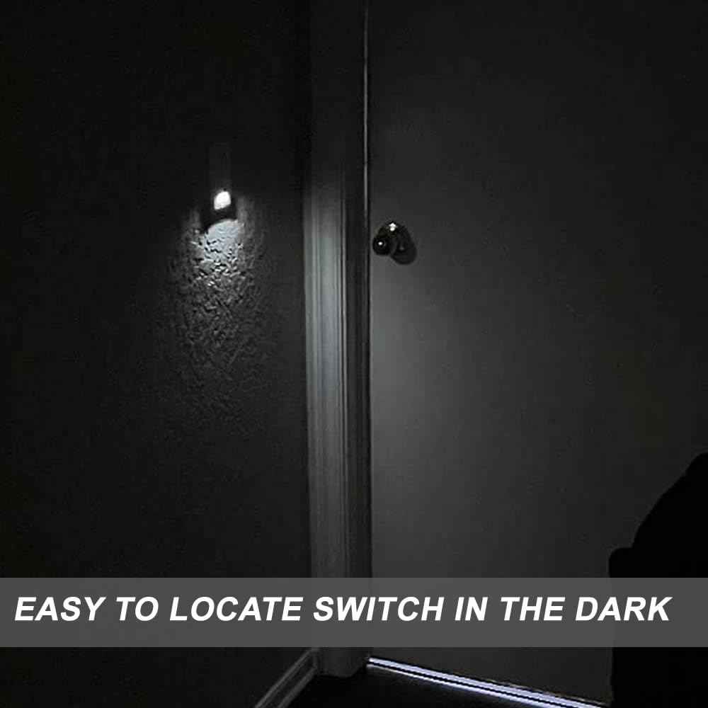 SOZULAMP 10-Pack Wall Switch with Night Light - Single Pole Light Switch & Nightlight Combo
