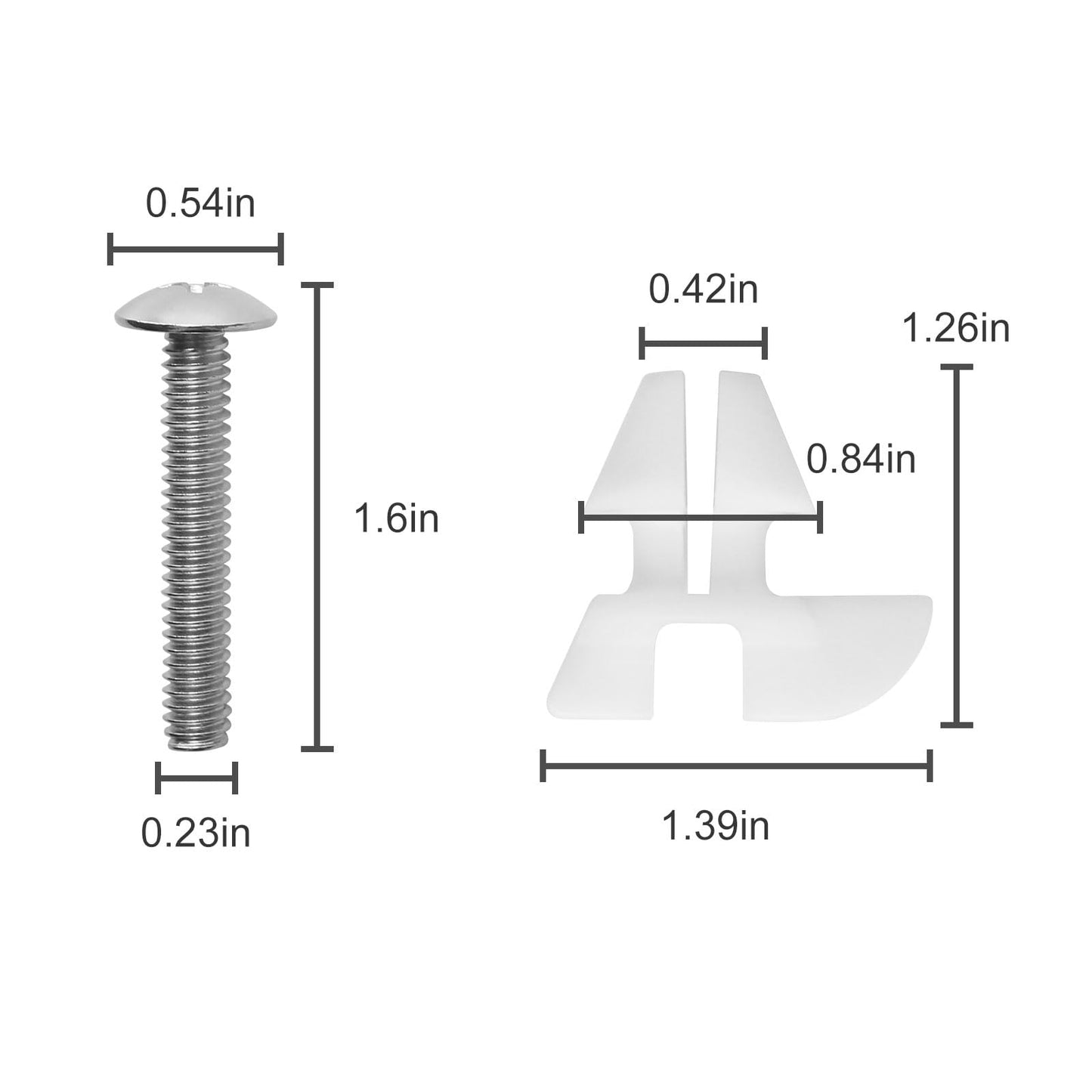 TNITRIB Toilet Seat Bolts for Kohler 1133024 Hardware Pack, for Kohler Toilet Seat Parts Replacement