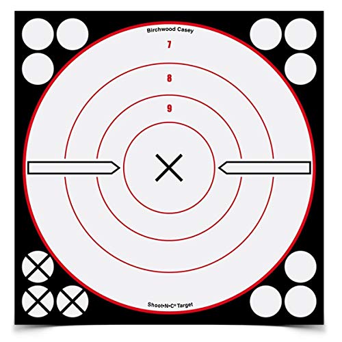 Shoot-N-C 8" Black & White Bullseye Shooting Targets - 6 Pack