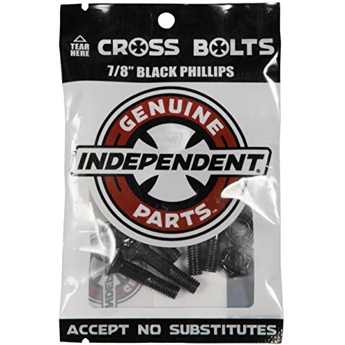 Phillips Cross Bolts Skateboard Hardware - Black/Gold, 7/8"