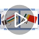 4-Pack Sports Referee Flags with Stainless Steel Poles - White
