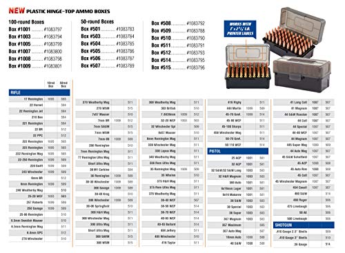 Hinge-Top Ammo Box - 50 Count for Ammo Storage and Organization