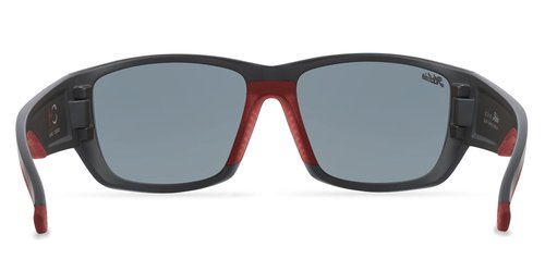 Hobie - Bluefin Float Polarized Sunglasses - Outdoor Sunglasses with HydroClean Lenses for Men and Women - Cobalt Mirror Lenses/Hank Cherry Satin Black & Red Frame