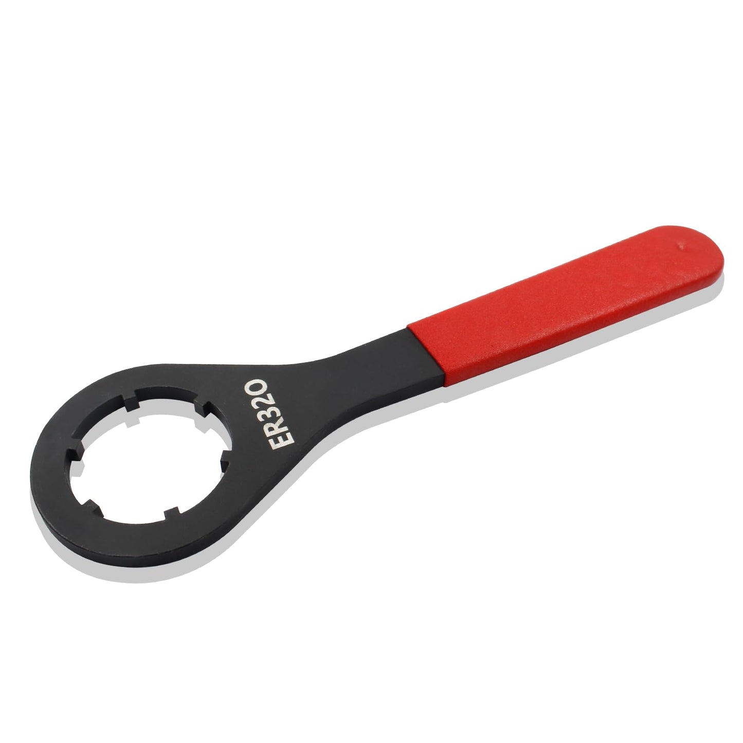 Moicstiy O-Type Wrench Spanner for ER32 Collet Chuck Clamping Nut with Red Non-slip Handle