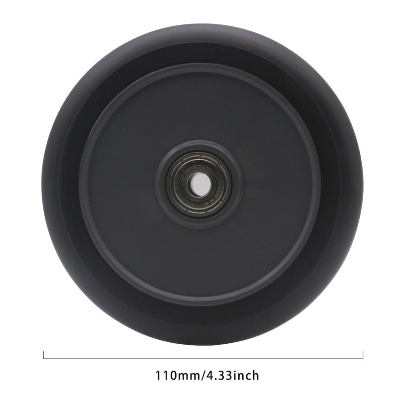 2Pcs 110mm Scooter Wheels - 110mm Pro Kick Scooter Wheels Replacement Pair-Plastic Core for Razor Fuzion Scooters (Gray)