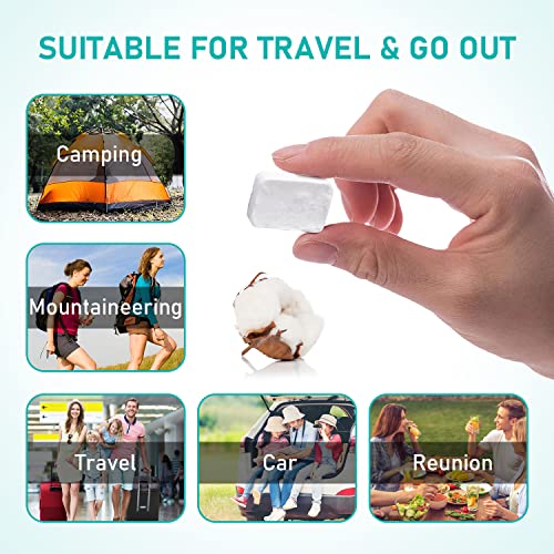 Compressed Cotton Towel Tablets - 10 Pack Portable Coin Tissues for Travel