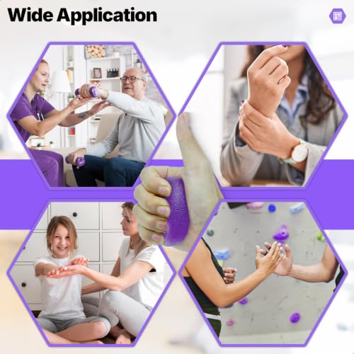 Hand Exercise Balls for Strength Training - Purple & Black