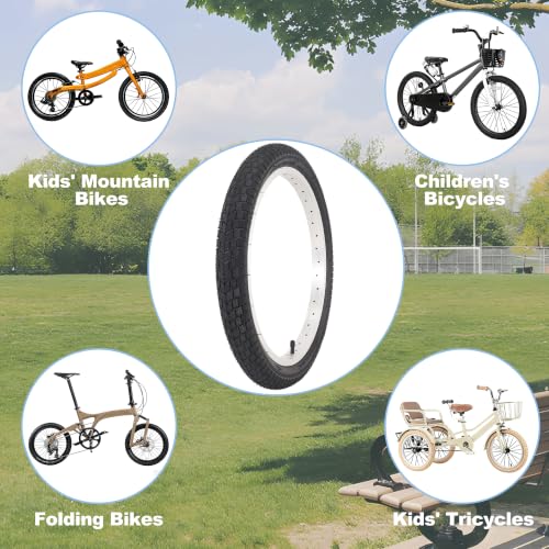 RUHUO 18x2.125 Bike Tire & Tube Set - 18 Inch Kids BMX Folding Bike