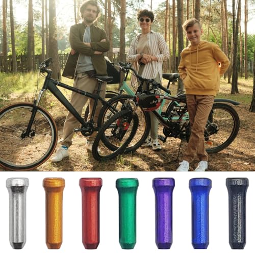 100 Pcs Aluminum Bike Cable End Caps - 7 Colors