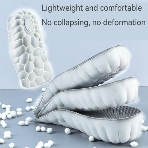 Orthopedic High Pads 2.0, Insoles Height Increase, 4D Cloud Technology Insole, Height Increase Insoles for Men/Women, Memory Foam Arch Support Insoles (Gray, 3.5CM)