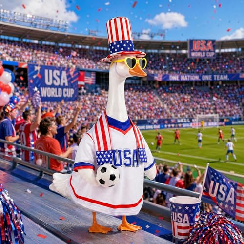 Soccer Ball Goose Outfit for 23" Lawn Statue - World Cup Decor