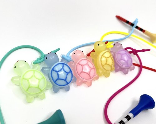 LUCIDDREAM Glow in Dark Turtle Golf Tees Hanger 5 Pcs Silicone- 3-1/4" Adjustable Height Tee - Tee Loss Prevention- Excellent Golf Accessory Gift- Golf Tees Holder- Durability and Stability Gift