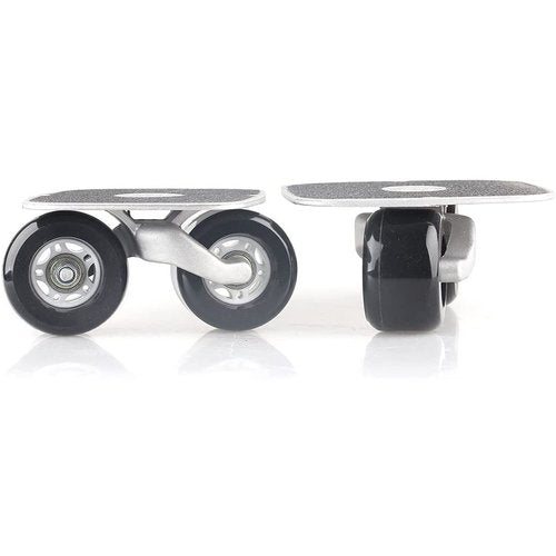 JINCAO Black Portable Roller Road Drift Plate Skates Anti-Slip Board Aluminum Truck with PU Wheels with ABEC-7 608 Bearings