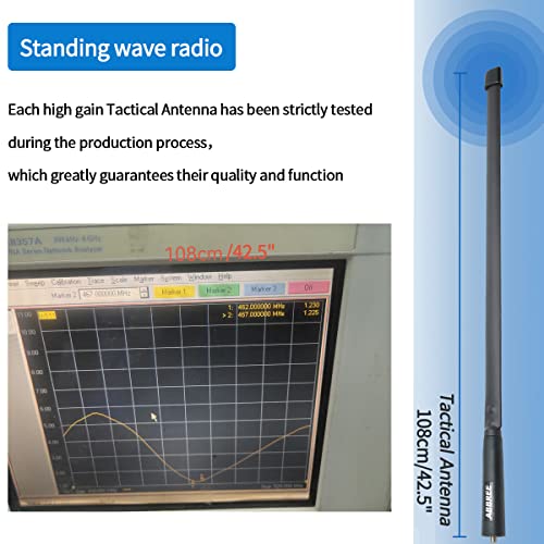 ABBREE 42.5-Inch GMRS Radio Antenna SMA Female Tactical 462-467MHz