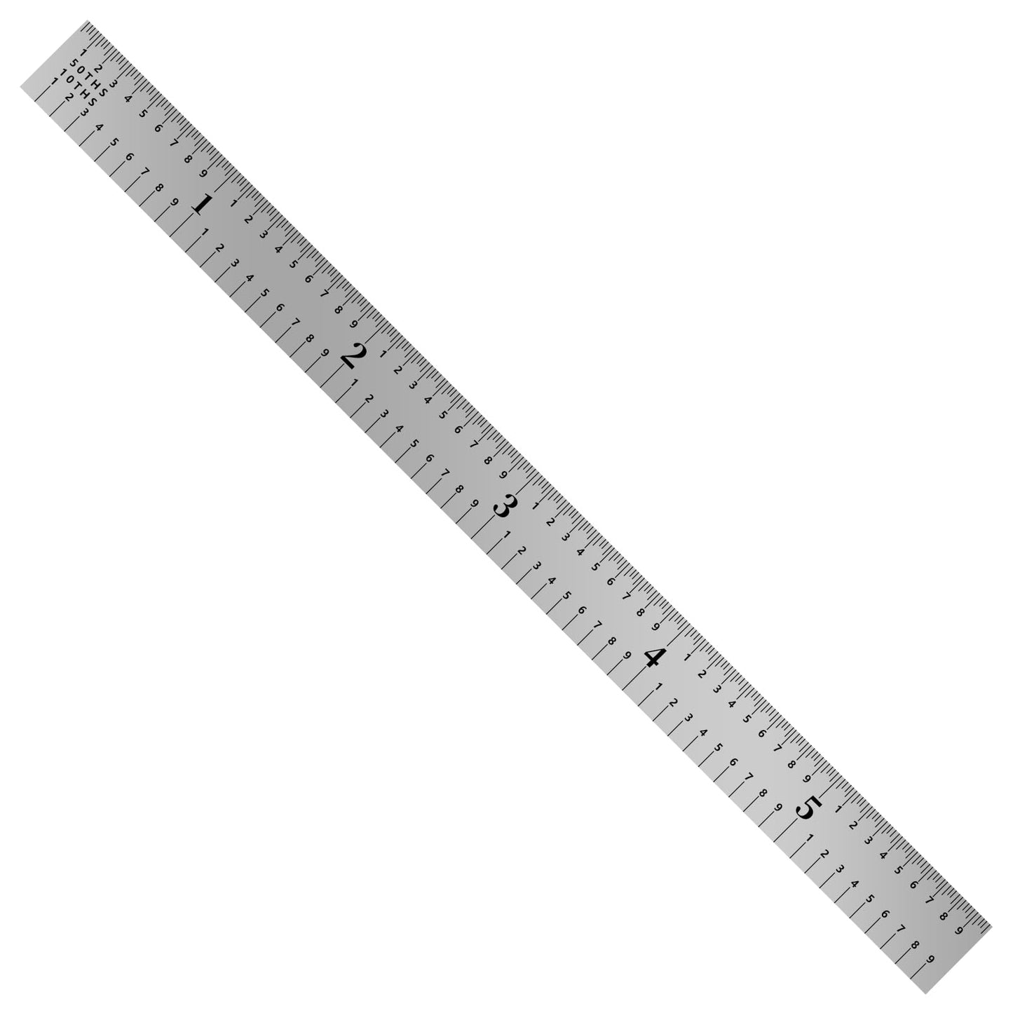 PEC Tools Flexible 6" Steel Ruler, 1/50" Thick X 1/2" Wide, Machinist Metal Ruler Scale with Markings 1/10", 1/50", 1/32", 1/64", Tempered Steel, Made in USA
