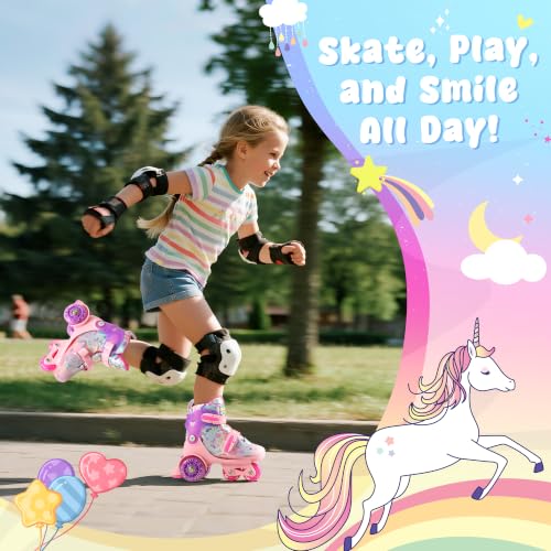 Kids Roller Skates for Boys & Girls, Adjustable Toddler | Tri-Wheel