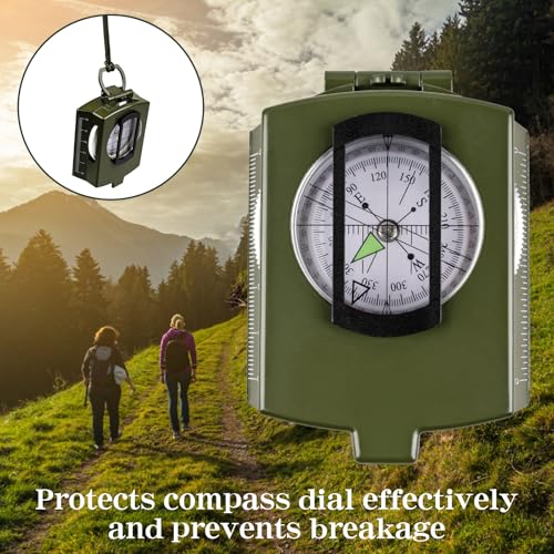 Tactical Survival Compass - Waterproof Pocket-Sized, Green