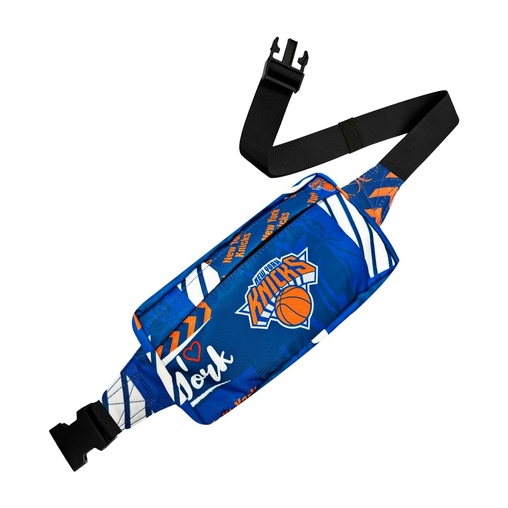 Pro Specialties Group New York Knicks Transformable 2-in-1 Mini Backpack: Convertible, Stylish, water-resistant travel belt bag.