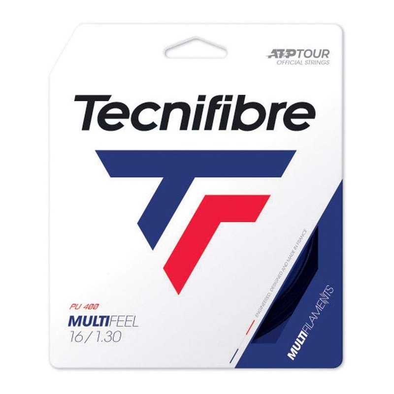 Tecnifibre Unisex – Adult's MULTIFEEL 1.30 Tennis Strings, Black, 1.30 mm