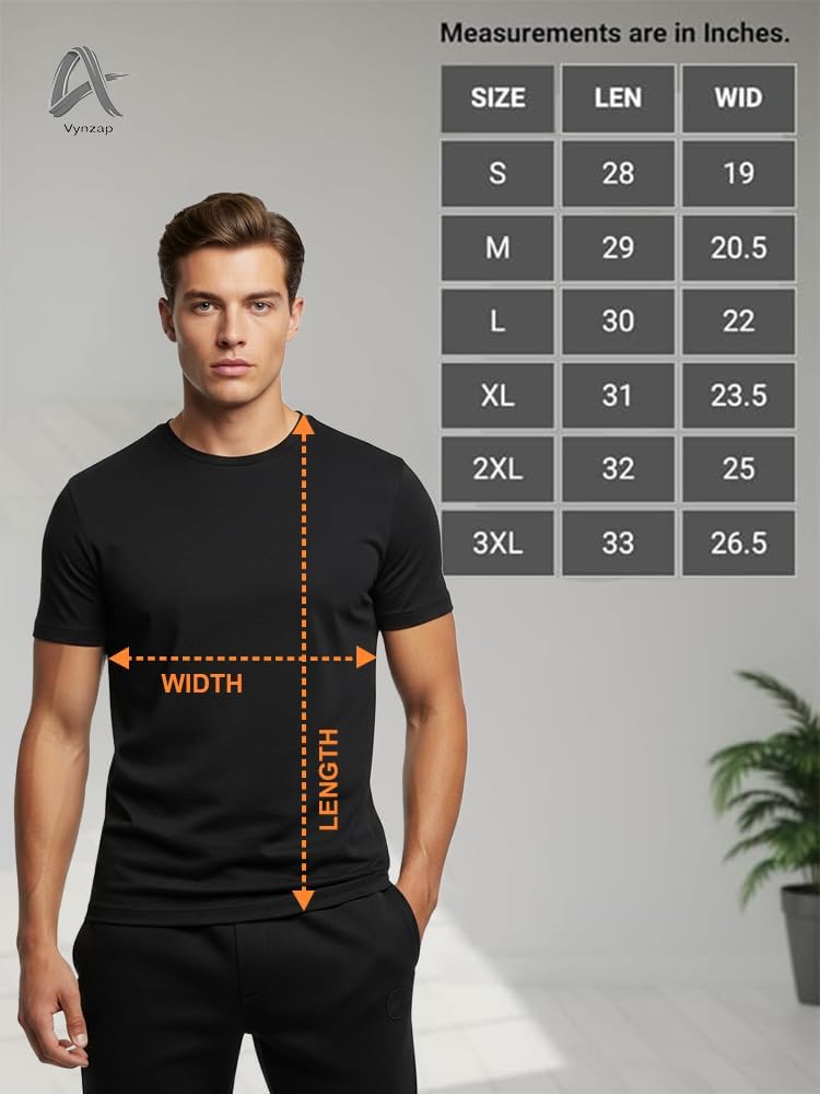 Skiennix Men's 100% Cotton Crew Neck T-Shirts - Premium Short Sleeve Casual Tees, Regular Fit