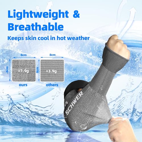 Schwer AIR-SKIN ANSI A6 Cut Resistant Arm Sleeves for Men & Women, Arm Protectors for High Risk Work, Gardening Sleeves