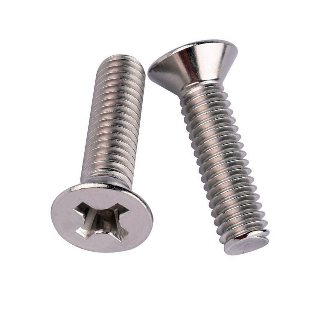 VAMUOEFL #10-32 x 3/8" Phillips Flat Head Machine Screws, Stainless Steel 304 (18-8), UNF Thread, Countersunk Head Machine Screws, 40Pcs