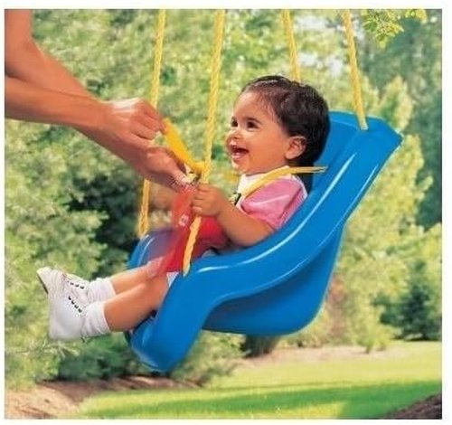 Little Tikes Baby Swing - Portable Hanging Rocker for Indoor/Outdoor Use | Adjustable Straps, Blue, 50 lb Capacity